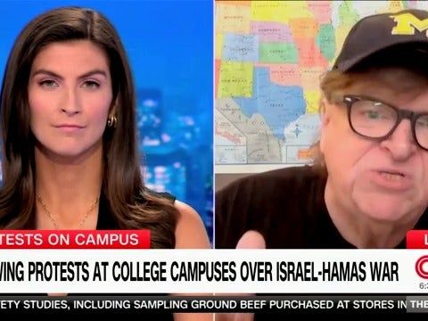 Michael Moore warns Biden to 'pull the plug' on Israel aid or risk losing election