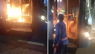 VÍDEO | Ônibus é incendiado em Vitória após morte durante confronto entre bandidos e PM