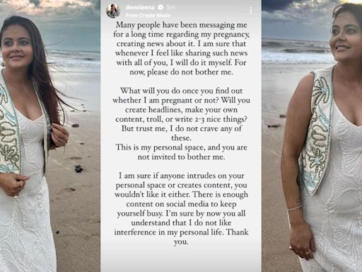 Devoleena Bhattacharjee addresses pregnancy rumours: ‘This is my personal space, and you are not invited to bother me’