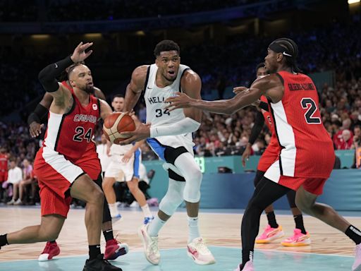 Canada sneaks past Greece 86-79 in men's basketball opener