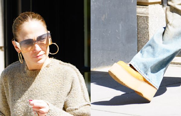 Jennifer Lopez Is Still Loving Her Platform R13 Boots Walking Through New York City