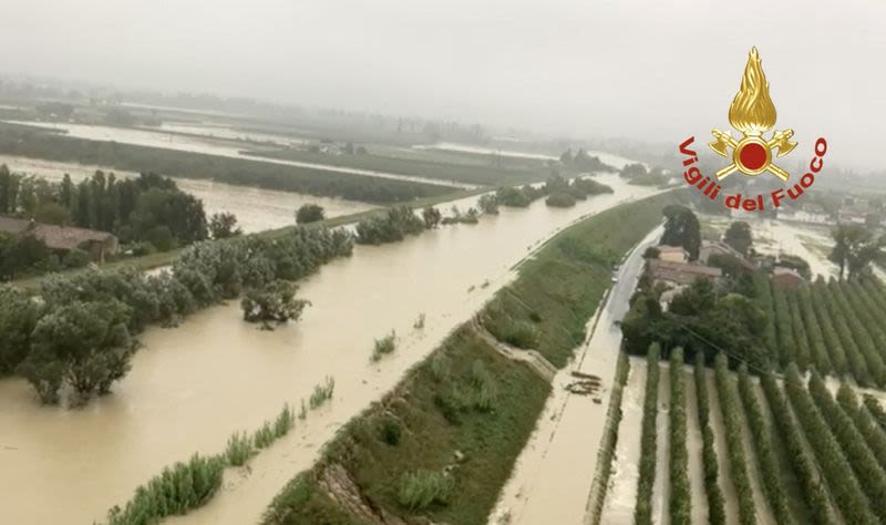 Italy's Emilia-Romagna region hit by new floods as storm moves west