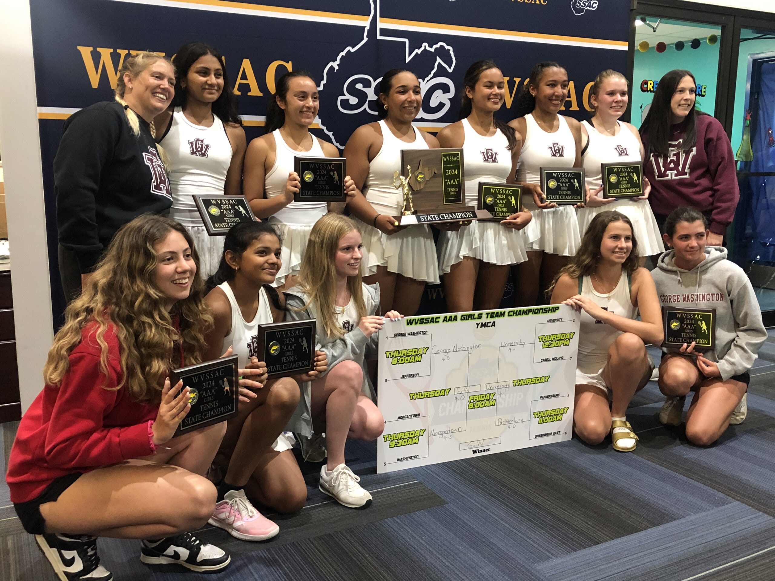 Class AAA tennis: One year after falling short in final, George Washington girls and Hurricane boys go out on top - WV MetroNews