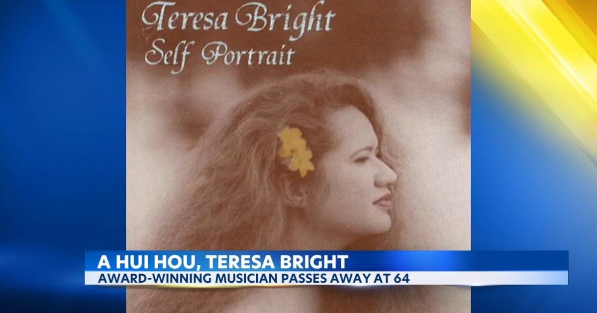 Award-winning Hawaii singer Teresa Bright passed away on Sunday