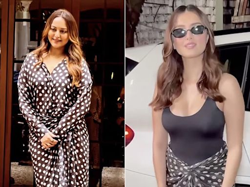 Tara Sutaria And Sonakshi Sinha Look "Same Same But Different" As They Style Polka Dots In Two Ways