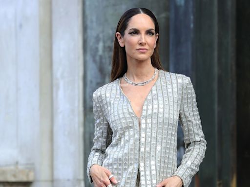 El look metalizado con pedrería de Eugenia Silva para deslumbrar desde el 'front row' de Giorgio Armani Privé