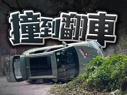 林錦公路私家車自炒翻側 女司機無恙助查