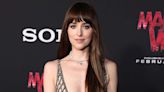 Dakota Johnson Channels Her “Madame Web ”Character at Film’s L.A. Premiere in Sheer Chain Metal Dress