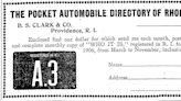Who held Rhode Island's first low-numbered license plates? 1906 directory has the answers