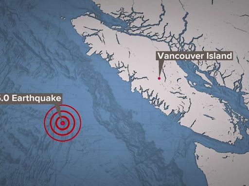 Magnitude 5 earthquake recorded off the coast of Vancouver Island