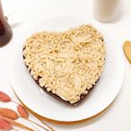 樂活e棧-生日快樂造型蛋糕-愛心巧克力蛋糕-6吋1顆(限卡 低澱粉 手作蛋糕)