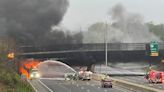 Fiery tanker truck crash closes I-95 in both directions in Norwalk, Conn.