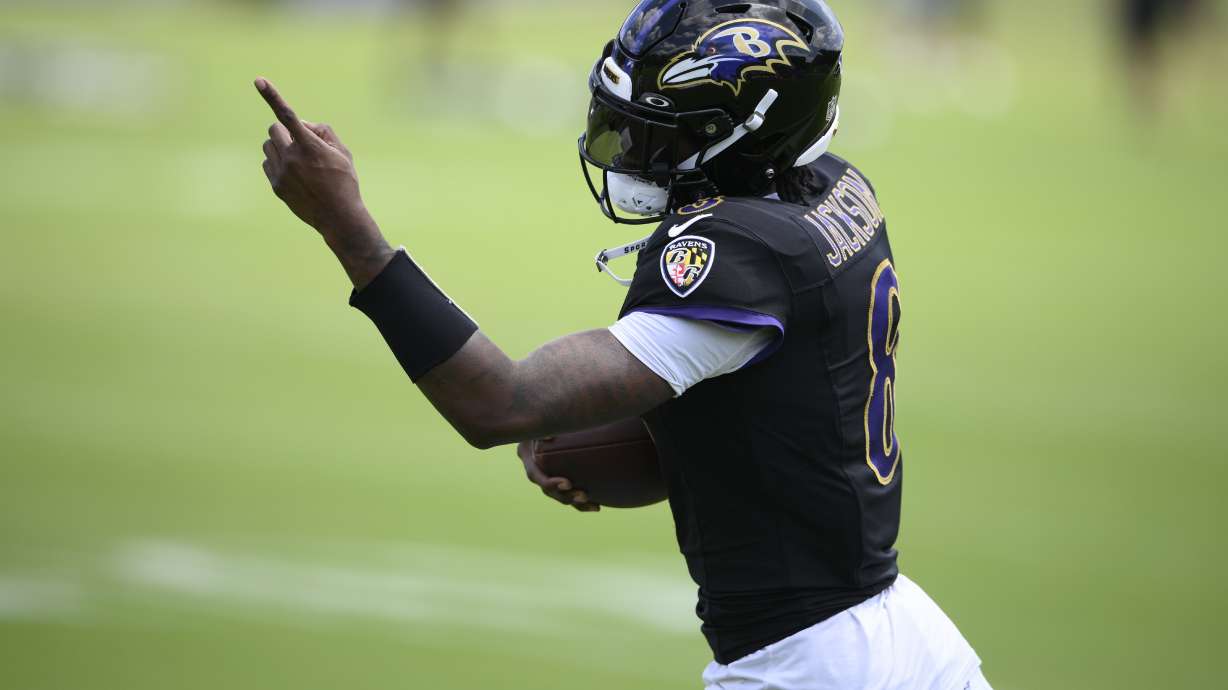 Lamar Jackson practices for the Ravens for the 2nd time since the start of training camp