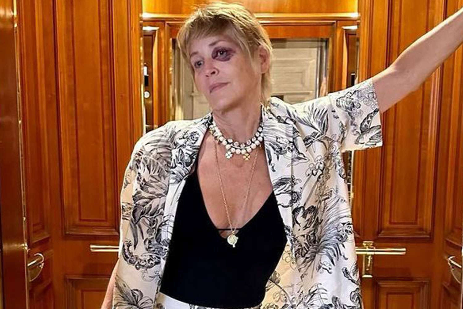 Sharon Stone Appears to Have a Black Eye in New Photo Post: 'This Trip Has Been Tough'