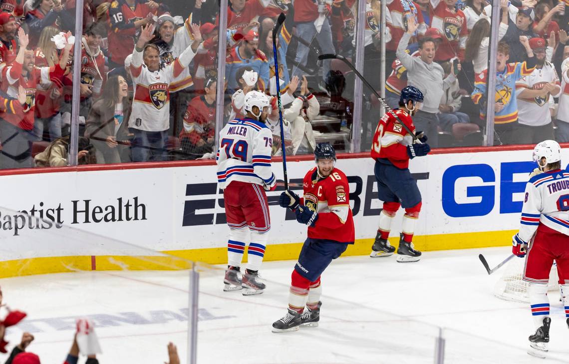 Panthers rally from two-goal deficit but fall in overtime to go down 2-1 in series to Rangers