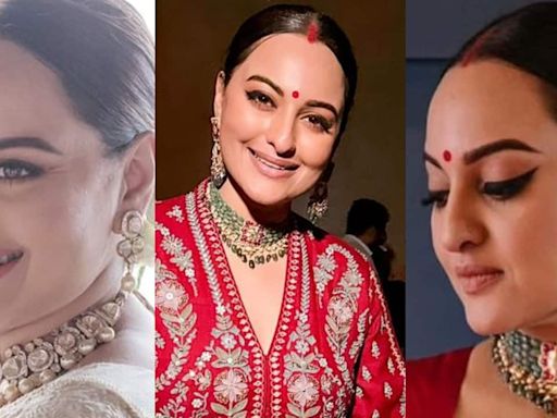 Sonakshi Sinha kept her signature bold winged eyeliner look for wedding, makeup artist says, "she told me you do what you feel like"