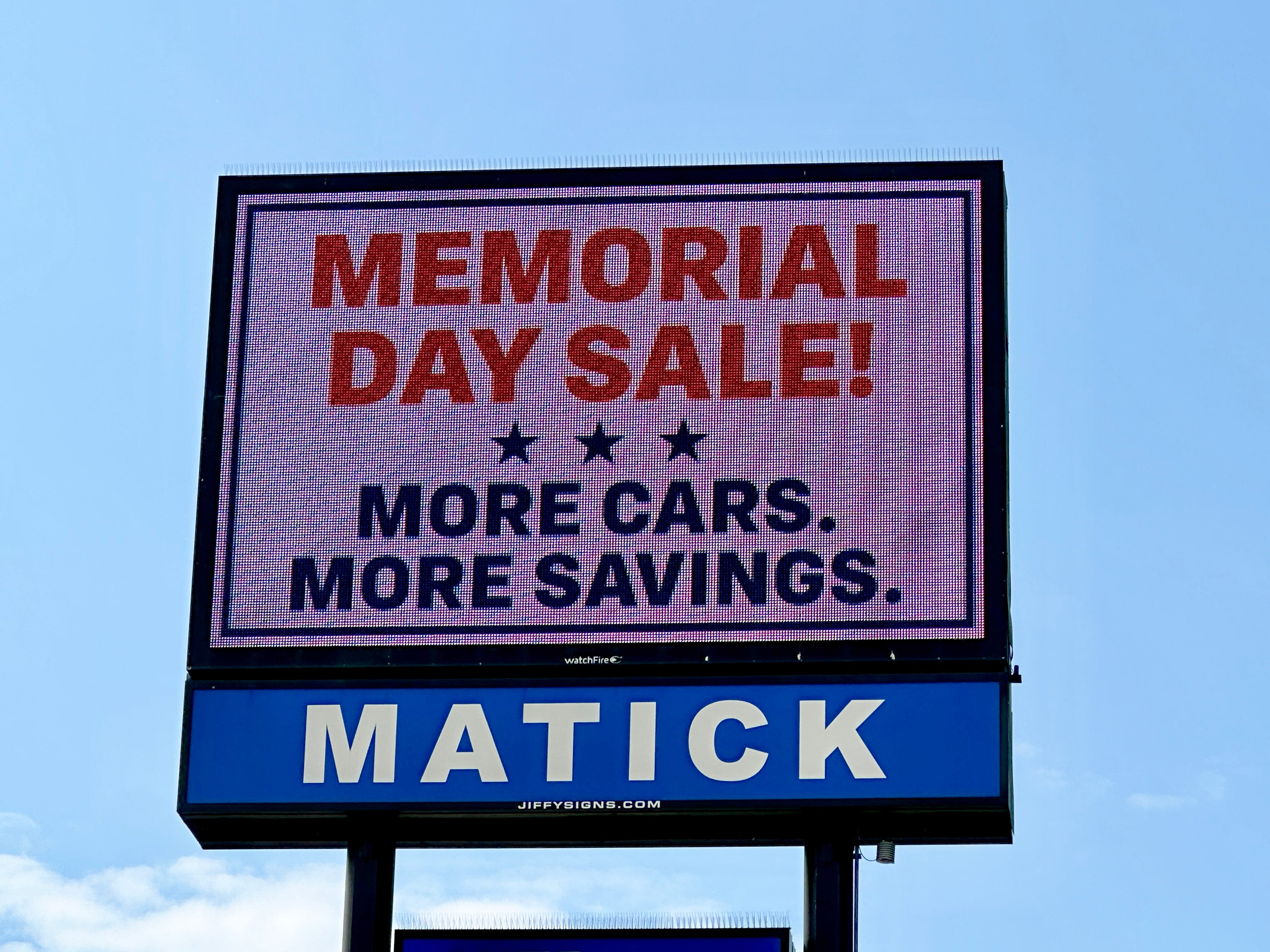 Memorial Day deals: High new car inventory could be good for buyers this weekend