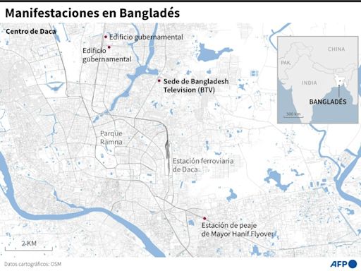 Más de 500 detenidos en la capital de Bangladés en protestas masivas