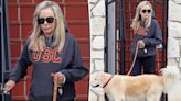 Shannon Beador walks dog Archie with cast on arm after animal control probe, DUI arrest
