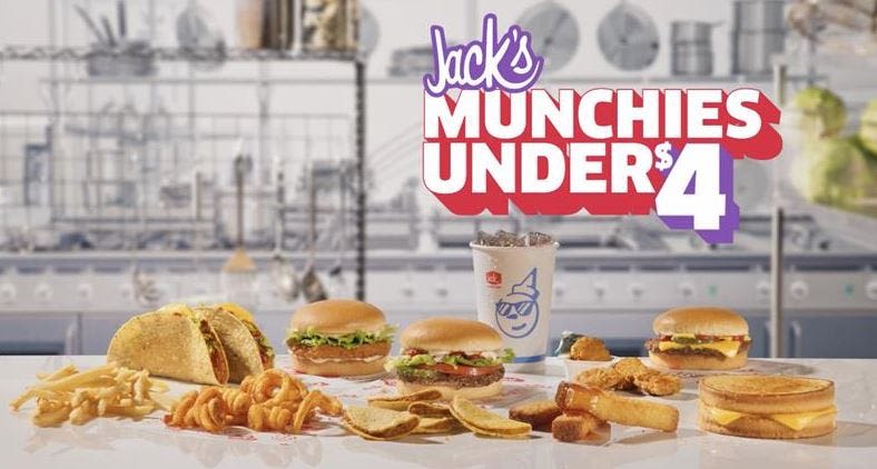 Jack in the Box tackles fast-food inflation by launching $4 munchies menu