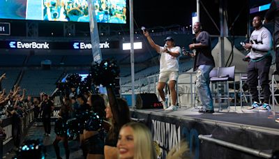 Jaguars fans made the best of a long night before LSU wide receiver Brian Thomas was picked