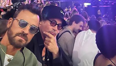 Justin Theroux and Robert Downey Jr. attend Olivia Rodrigo concert