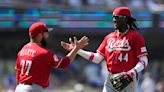 Reds beat Dodgers 9-0 on homers by De La Cruz and Votto, grab NL Central lead over Brewers