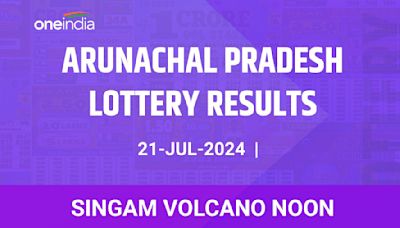 Arunachal Pradesh Lottery Singam Volcano Noon Winners July 21 - Check Results!