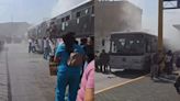 Metropolitano: Bus se incendió en la estación Parque del Trabajo y pasajeros huyeron por las ventanas