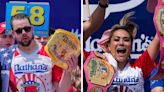 Patrick Bertoletti devours 58 hot dogs to win his first men's title at Nathan's contest