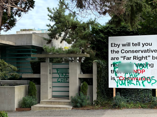 'Selfish billionaire': Chip Wilson's mansion vandalized after political sign erected outside