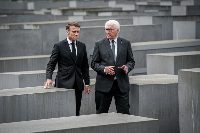 Macron visits memorial in Berlin to Jews murdered in the Holocaust