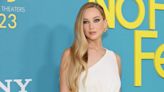 Jennifer Lawrence Looks Angelic in a White One-Shoulder Dress and Chunky Gold Jewelry