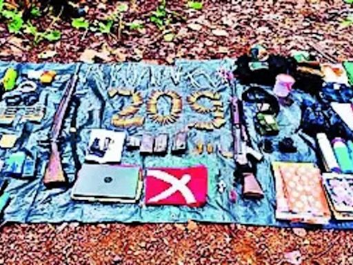 Arms and ammo recovered after gun battle between security forces, Maoists | Ranchi News - Times of India