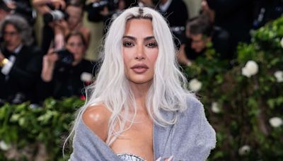 Kim Kardashian Debuts Dramatic New Platinum White Basket Braids