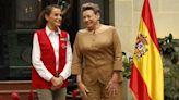 La primera dama de Guatemala, en zapatillas en un gesto solidario con la reina Letizia durante su visita al país