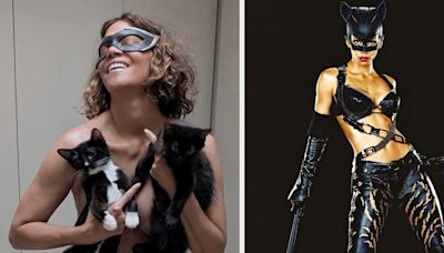 Halle Berry Shares Topless Photoshoot With Rescue Cats to Honor 20th Anniversary of 'Catwoman'