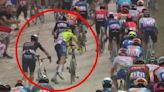 Tour de France: 'Oh my word!' - Primoz Roglic gapped, riders running uphill as gravel causes 'carnage' - Eurosport