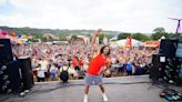 Fitness buffs enjoy a workout at Glastonbury site on day two of the festival