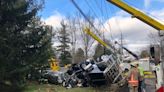 VIDEO: Truck carrying hazardous material from site of East Palestine derailment crashes in Russell Township