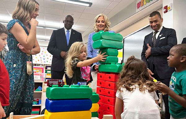 Jill Biden and Lloyd Austin visit an Alabama base to tout expanded military benefits