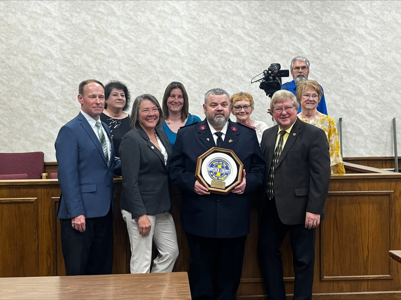 Hancock County Commissioners honor Salvation Army’s Captain Gene Hunt during meeting