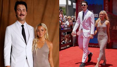 Gymnast Livvy Dunne Marries Mesh Trend With Crystal Embellishments in Body-con Dress With Paul Skenes for MLB 2024 All-Star Red...