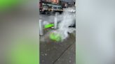 Bubbling green sludge leaks from New York City manhole cover in bizarre footage