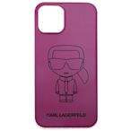 KARL LAGERFELD 卡爾公仔 Iphone 12手機殼(紫紅)