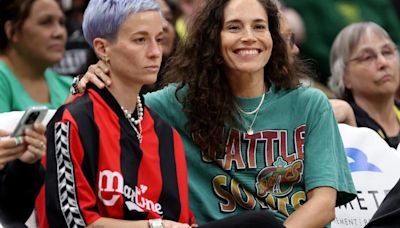 Sue and Megan celebrate Seattle Pride