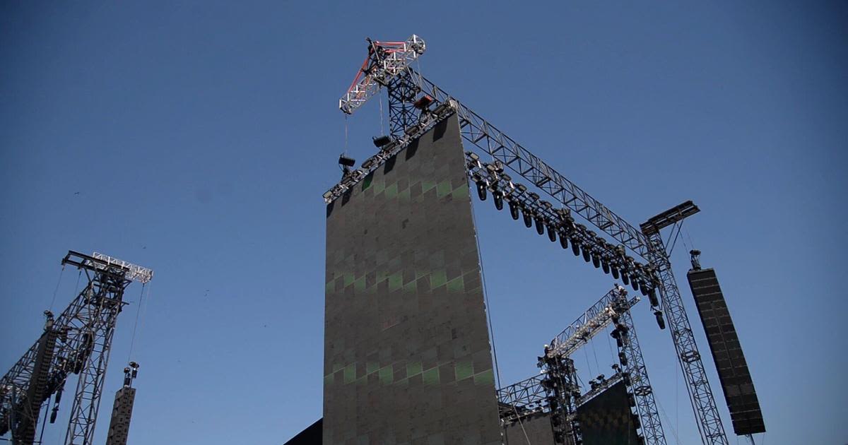 RAW VIDEO: The stage is erected ahead of Madonna's Rio de Janeiro concert