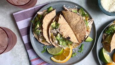 Set your slow-cooker and make green chile chicken tacos