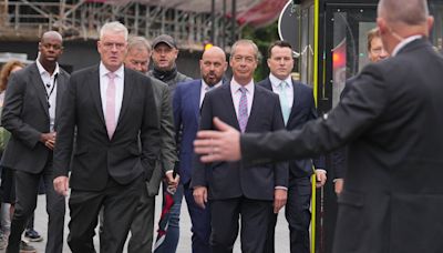 Reform UK’s five MPs arrive for first day in Westminster