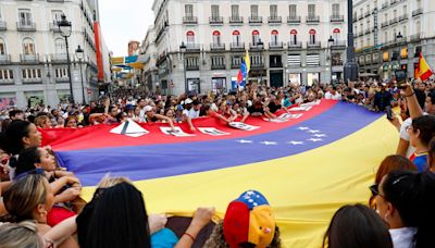 Exiliados venezolanos se manifiestan en Madrid contra el “megafraude electoral”